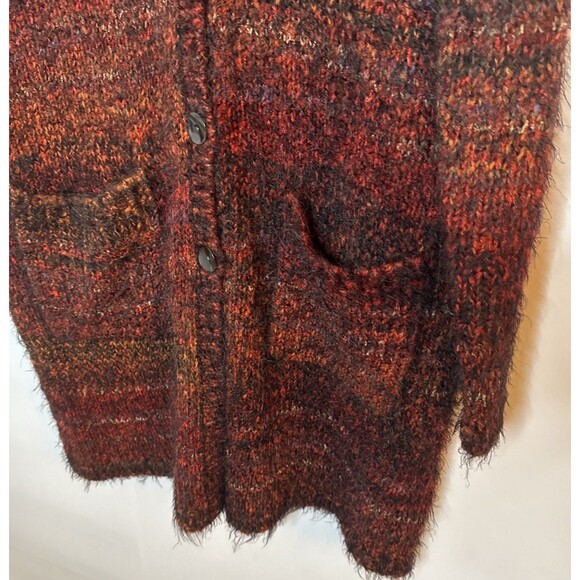 Chico's Womens Wool Blend Cardigan Duster Sweater Size 3‎ Large Buttons Pockets - Picture 3 of 9